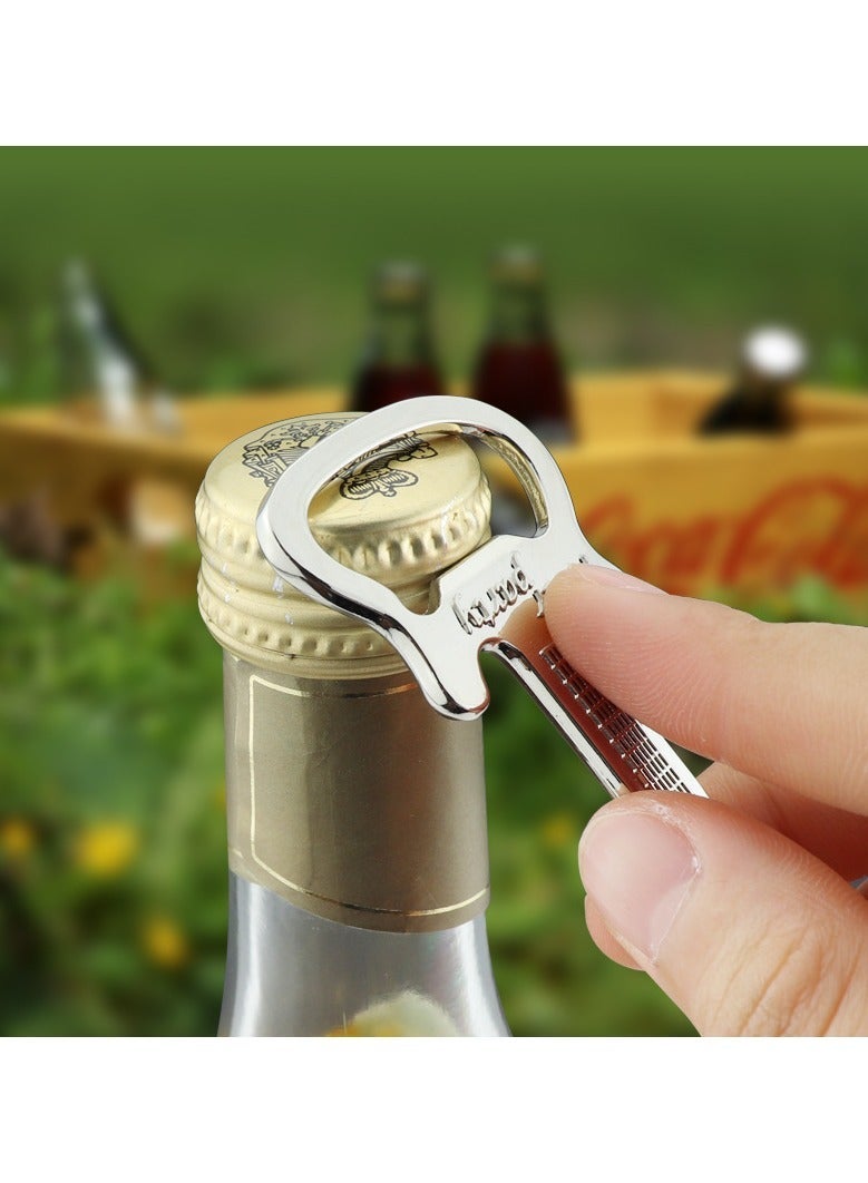 2 حزمة ميتال ميوزيك غيتار بوتل أوبنر كيشان بينانت الإبداعية والعملية سيلفر - Image 3